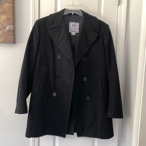 DSCP Quarterdeck Collection Navy Pea Coat Wool Blend Black 44XL 8405-01-154-5799